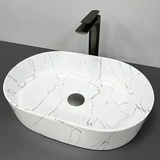Умивальник VBI Verona 50 marmo накладний VBI-011313, Мармур - фото 1