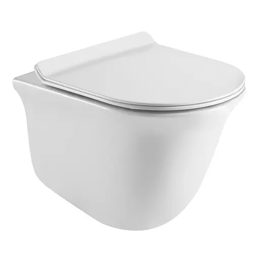 Унитаз подвесной Volle Avila Rimless 13-66-051 с сидением Soft Close Slim, Белый - фото 1