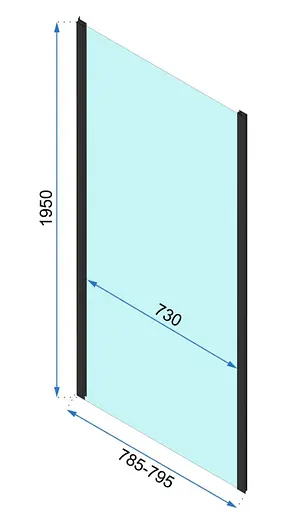 Душова кабіна Rea Rapid Fold 80x100 black REA-K6421 + REA-K6420, Чорний матовий, Універсальна, прозорий - фото 7