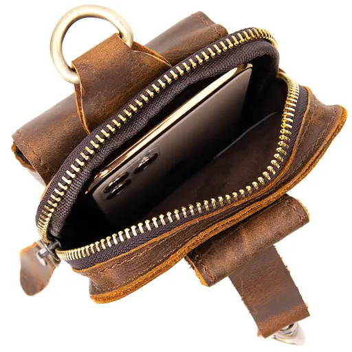 Чоловіча шкіряна сумка Vintage 10,5х17х4 см sum0013978 - фото 4