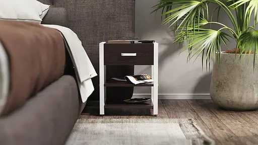 Тумба універсальна Ferrum-decor Вів'єн 1/2 50x41x40 білий ДСП Венге 16мм (FRD-106183) - фото 8