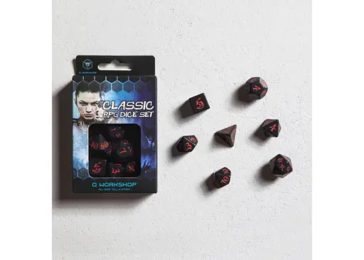 Набір кубиків Classic RPG Black & red Dice Set , 7 шт. (SCLE06) - фото 3