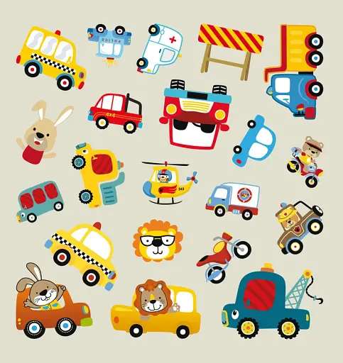 Розмальовки, аплікації, завдання. Машини великі та маленькі. 40 наліпок - фото 3