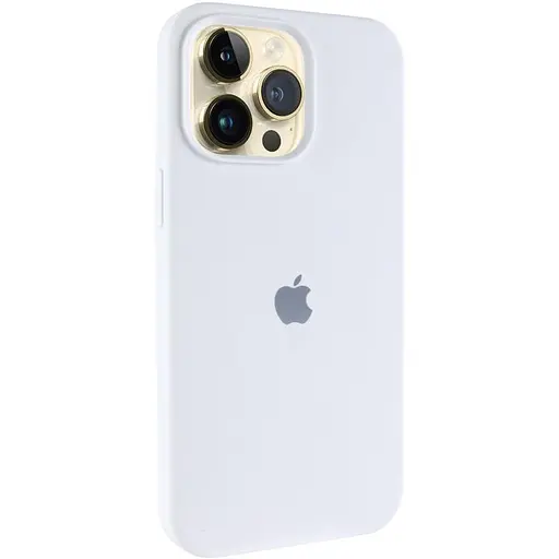 Чохол Silicone Case AA Logo with MagSafe для Apple iPhone 14 Pro Max 6.7 Білий/White - фото 1