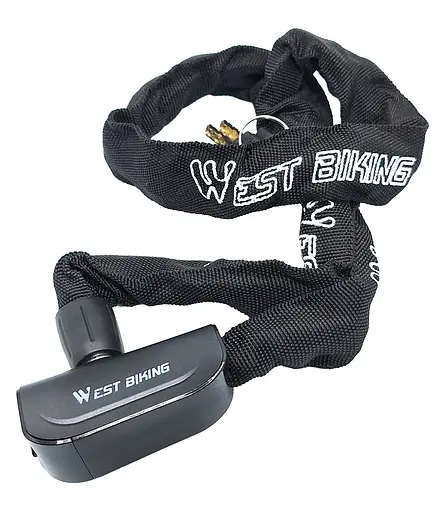 Велосипедний замок West Biking YP0705097 6 x 935 мм ланцюговий під ключ чорний (G0001852)