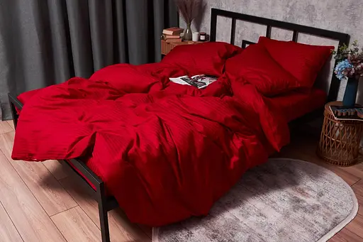 Пододеяльник Moon&Star Satin Stripe Stripe Red Полуторный Евро 160x220 см - фото 4