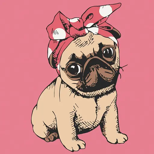 Картина по номерам "Мопсик" Art Craft 15062-AC 30x30 см - фото 1