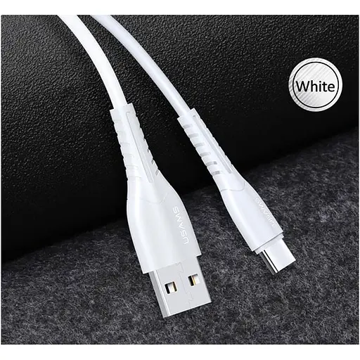 Кабель Usams U35 US-SJ366 USB-C - USB-A 2A 1m White (SJ366USB02) [70884] - фото 3