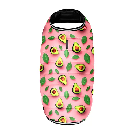 Курточка-накидка для собак Waudog Clothes, рисунок "Авокадо на розовом", XXS, А 23 см, B 29-36 см, С 14-20 см - фото 3