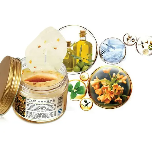 Тканевые патчи для глаз с золотым османтусом Bioaqua Golden Osmanthus Eye Mask 80 шт. - фото 3