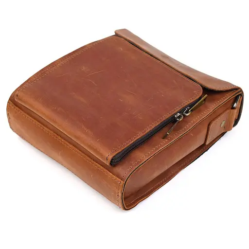 Чоловіча шкіряна сумка через плече TARWA 26х22х6 см sum0025774 - фото 8