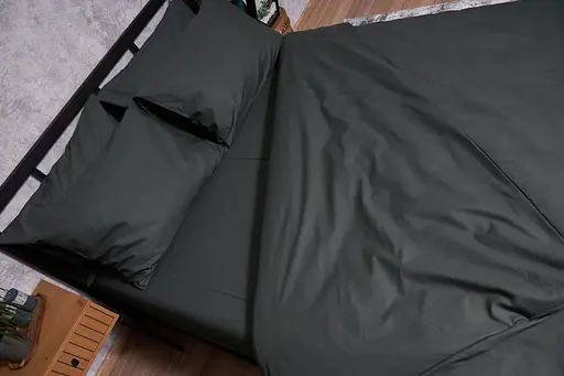 Комплект постельного белья Moon&Star Бязь Gold Люкс Dark Green полуторный 143х210 наволочки 2х70х70 - фото 3