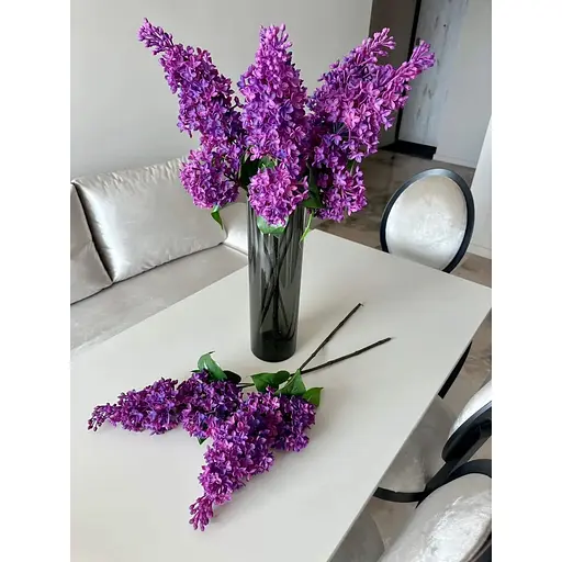 Сирень искусственная латексная Real Touch премиум качество 72 см фиолетовая - фото 5