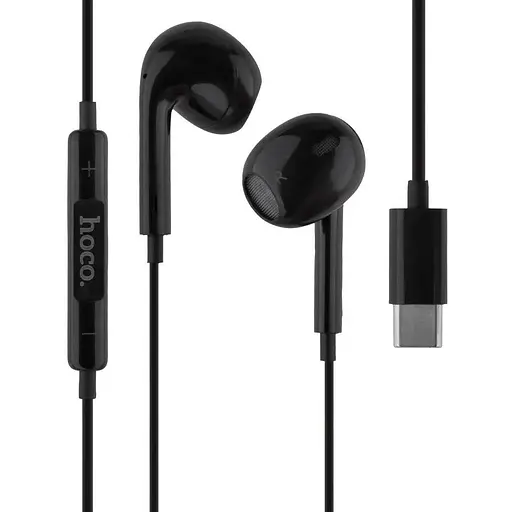 Проводные наушники Hoco M1 Max Type-C crystal earphones with mic, 1.2m, black