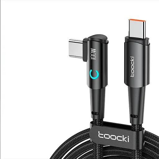 Кабель Toocki USB Type-C to Type-C 100W быстрая зарядка 2 м 20V 5A