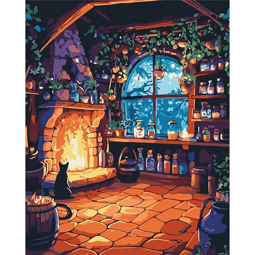 Картина за номерами на підрамнику Brushme Хатинка відьмочки