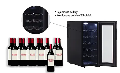 Винна шафа Adler AD 8083 для напоїв/вин - фото 2