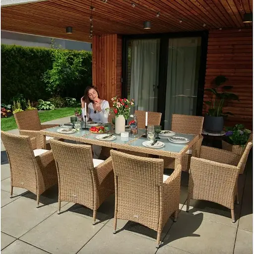 Садовая мебель Di Volio Verona 8+1 бежево-кремовая - фото 9