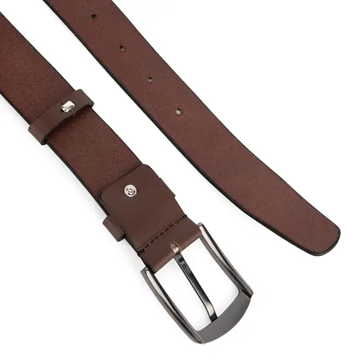 Ремінь чоловічий шкіряний Handycover НС-3428 світло-коричневий (130 см) - фото 3