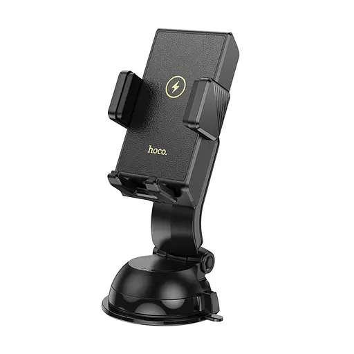 Автодержатель Hoco HW22 с беспроводной зарядкой 15W черный - фото 4