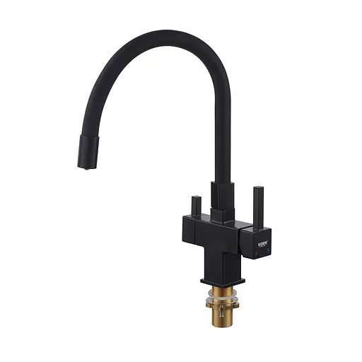 Смеситель для кухни на две воды Koer KB-72023-05 KR5009 Черный матовый - фото 5