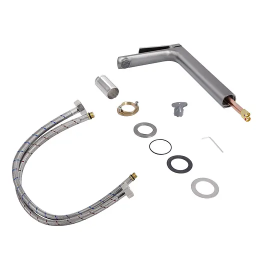 Змішувач для умивальника Qtap Slavonice високий QTSLA269GMB45925 Gunmetal Black PVD Шліфований чорний хром - фото 4