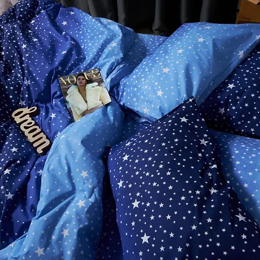 Комплект постельного белья Moon&Star Бязь Gold Люкс Night Glow Полуторный 143х210 наволочки 2х70х70 - фото 5