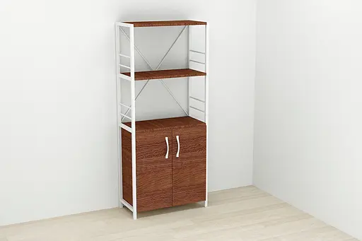 Етажерка 3/60 Ferrum-decor Серії Конект із тумбою 144x60x28 Білий ДСП Венге (FRD-105532) - фото 4