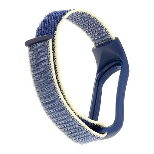 Ремінець Nylon Mi Band 3/4/5/6/7 Жовтий Синій - фото 2