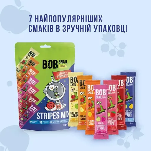Натуральные конфеты Bob Snail Stripes Mix 196 г (2 шт. х 98 г) - фото 3