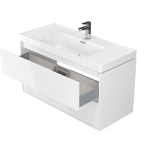 Тумба під умивальник Cersanit Crea підвісна 100 см Білий S924-021 30412 - фото 2