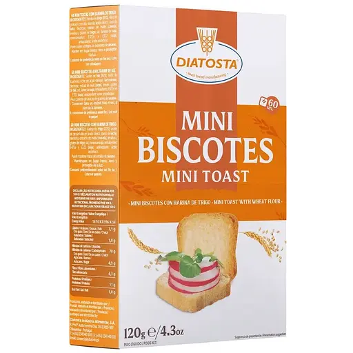 Тости пшеничні Diatosta Minigrill 120 г (618199) - фото 2