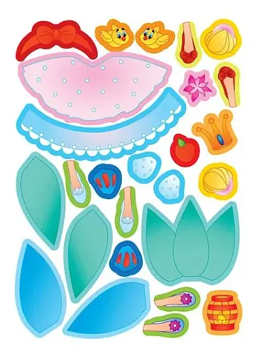 Аплікації-наліпки. Принцеси - фото 5