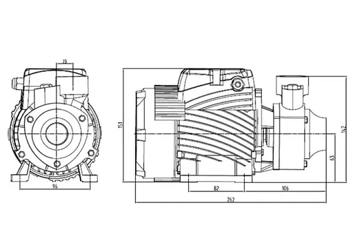 Насос поверхностный вихревой Pumpman QBB60 Нmax 35 м Qmax 2,4 куб.м 370 Вт с проставкой от залипания (CV029765) - фото 6