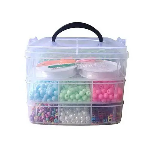 Великий набір бісеру 330-146 триповерховий бокс, бісер, намистини