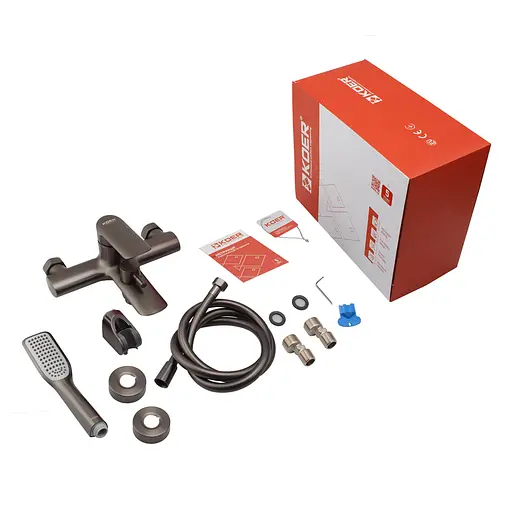 Змішувач для ванни з коротким зливом Koer KB-40028-07 KR5308 Графит - фото 6