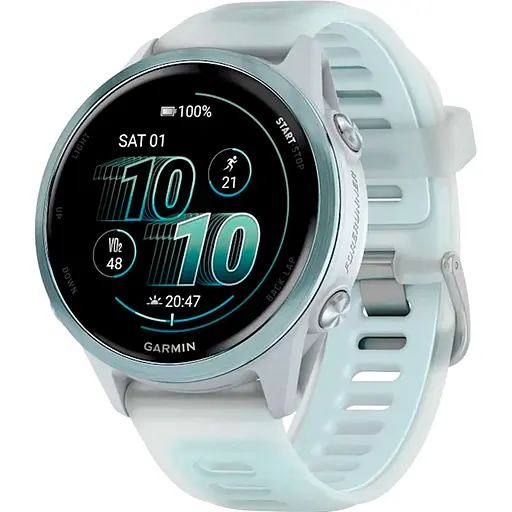 Смарт-часы Garmin Forerunner 570, 42 мм Cloud Blue Aluminum with Translucent Whitestone/Cloud Blue Band 010-02970-01 (142392)