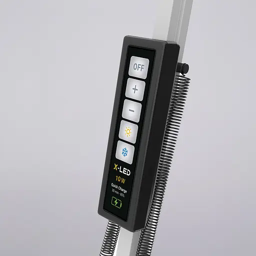 Настільна світлодіодна LED лампа із сенсорним керуванням X-LED 10Вт Біла з функцією роботи від Power Bank - фото 5