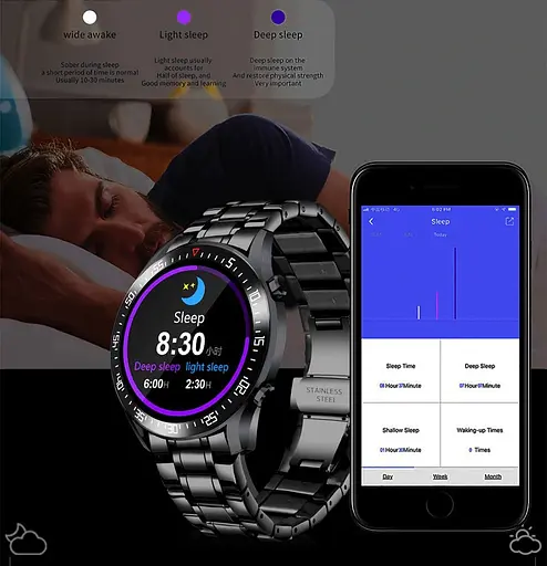 Смарт годинник Lige C2 водонепроникні IP68 (Чорний) - фото 6