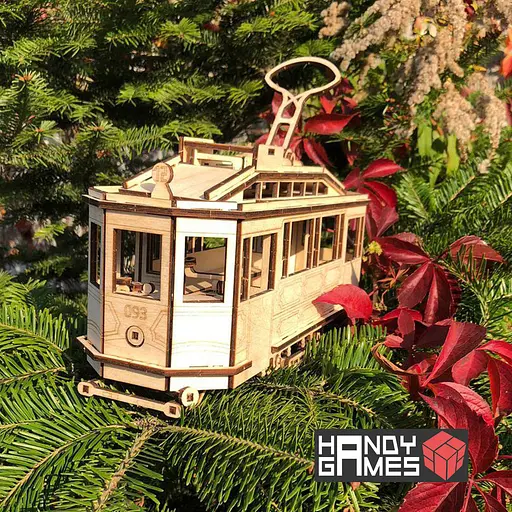 Дерев'яний конструктор Трамвай Sanok SW1 | Woodzle | 151 деталь - фото 2