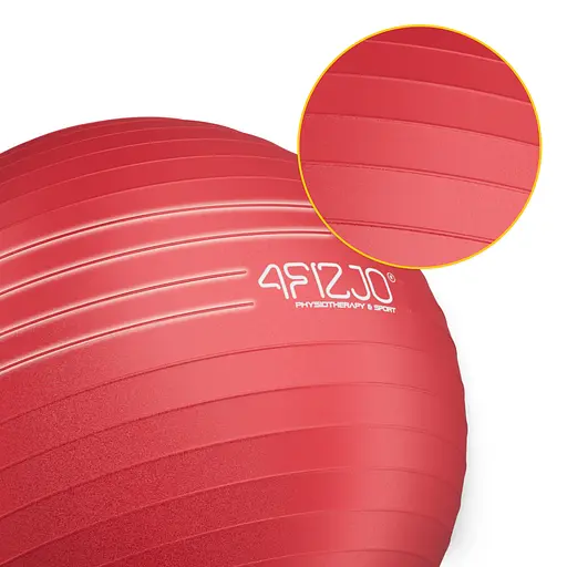 М'яч для фітнесу (фітбол) 4FIZJO 75 см Anti-Burst Red (P-5907739316356) - фото 4