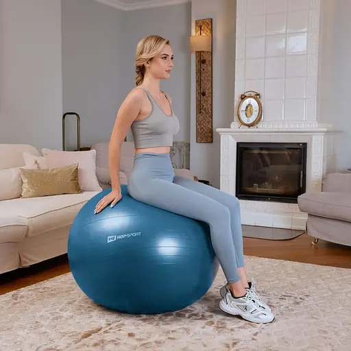 Фітбол Hop-Sport 85 см морський темний + насос - фото 6