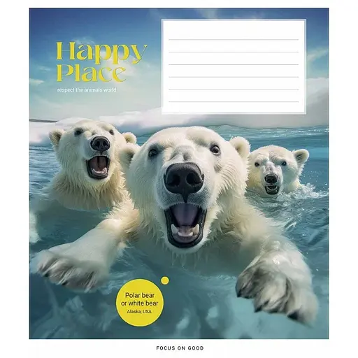 Зошит учнівський "Wild selfie" 018-3352L-1 в лінію, 18 аркушів