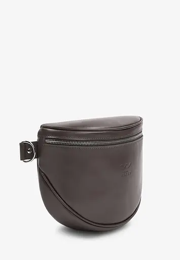 Шкіряна сумка поясна-кросбоди Vacation темно-коричневий - фото 3