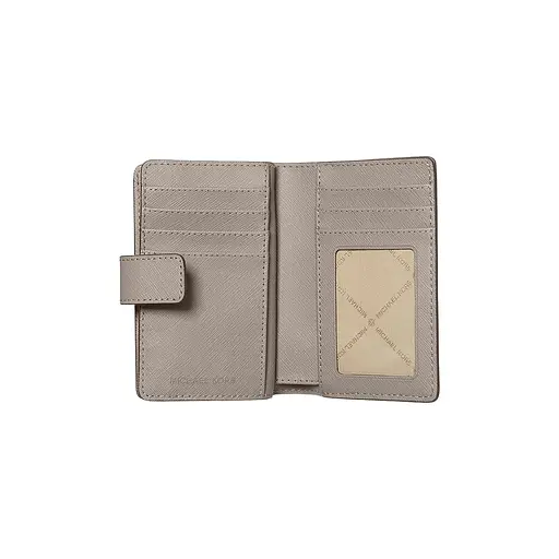 Жіночий шкіряний гаманець MICHAEL KORS (середній, сірий) - фото 2