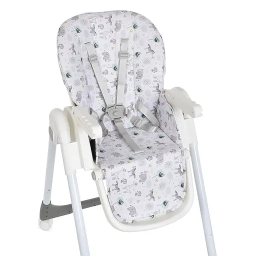 Стульчик для кормления Bambi M 5673-11 с принтом, экокожа, Gray - фото 4
