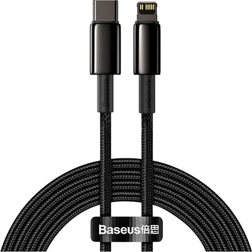 Кабель Baseus Tungsten Gold USB-C to Lightning 2m Black (CATLWJ-A01) [82115]