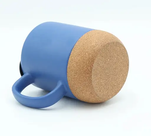 Керамічний кавовий кухоль OldBro REd 400 мл з ізольованим корковим дном і кришкою - фото 2