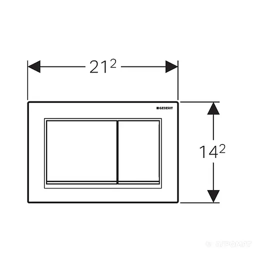 Клавіша змиву Geberit Omega30 чорна 115.080.KM.1, Чорний - фото 2
