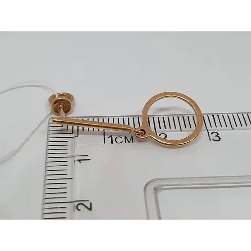 Золоті сережки-пусети Родинні коштовності. 131232 - фото 4